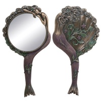 Art Nouveau Collectible Mermaid Hand Mirror Nymph Decoration