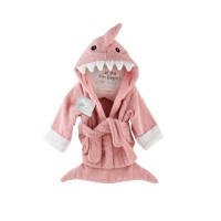 Baby Aspen Let the Fin Begin  Shark Robe, Pink, 0-9 Months