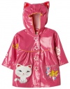 Kidorable Lucky Cat Raincoat, Pink, 12-18M