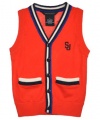 Sean John Class Ahead Sweater Vest (Sizes 4 - 7) - red, 6