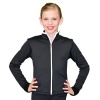 ChloeNoel Black White Zip Ice Skate Jacket Adult M