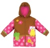 Stephen Joseph Girls 2-6x Girl's Rain Coat, Owl, 4T