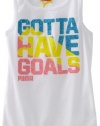 Puma - Kids Girls 7-16 Gotta Have Goals Tank Shirt, White, Large