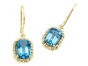 Genuine Blue Topaz Earrings by Effy Collection® in 14 kt Yellow Gold