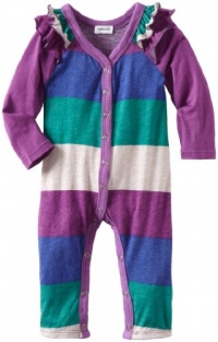 Splendid Littles Baby-girls Infant Colorblock Rugby Romper, New Zealand, 18-24 Months