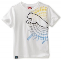 Puma - Kids Boys 8-20 Spiral Tee, White, Medium