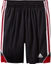 adidas Boys 8-20 Youth 3g Speed Short, Black/White/Light Scarlet, X-Large