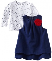 Little Me Baby-Girls Infant Medieval Floral Jumper Set, Blue, 24 Months