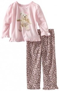 Little Me Baby-Girls Infant Bear Pajama, Pink Multi, 12 Months