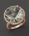 Lisa Nik 18K Rose Gold Prasiolite Diamond Ring