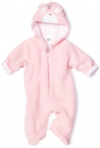 Little Me Baby Girls One Piece Little Pink Bear Adorable Plush Pram Suit - 3-6 Months