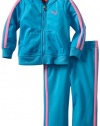 Puma - Kids Baby-girls Infant Tricot Track Jacket And Pant Set, Blue, 18 Months