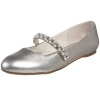 Nina Little Kid/Big Kid Nataly Ballet Flat,Silver Soft Nappa Nappa,13.5 M US Little Kid