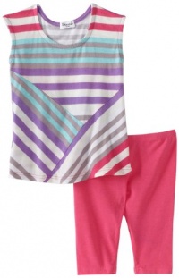 Splendid Littles Baby-girls Infant Tropical Stripe Top And Legging Set, Luau, 12-18 Months