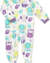 Carter's Girls OWL Fleece Footed Blanket Sleeper Pajamas (3T)