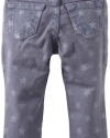 True Religion Baby-Girls Infant Casey Star Print Skinny Legging, Overdye Royal Blue, 12-18 Months