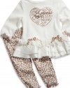 GUESS Kids Girls Baby Skimp & Leggings Set, OFF WHITE (0/3M)