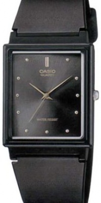 Casio Men's MQ38-1A Black Resin Analog Quartz Watch with Black Dial