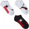 Puma Socks - United Legwear Boys 8-20 No Show 3 Pack Socks, White/Black, 9-11