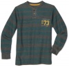 Timberland Boys 8-20 French Henley Sweatshirt, Forest Green, Medium