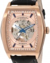 Stuhrling Original Men's 182C.334514 Leisure Millennia Visionaire Automatic Skeleton Rose Tone Dial Watch Set