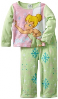 Girl's Tinkerbell 2-Piece Toddler Pajama Set, Green, 3T