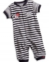 GUESS Kids Boys Baby Striped Coveralls (0 - 9m), NAVY (3/6M)