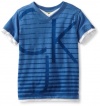 Calvin Klein Boys 2-7 Logo Tee, Blue, 4