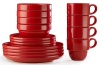 Stax Colore 16-Piece Dinnerware Set, Flame Red