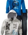 Kenneth Cole Boys 2-7 Hoodie Top 3 Piece Pant Set