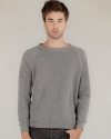 Alternative Apparel Long-Sleeve Basic Fleece Crewneck Sweatshirt, eco grey heather, Small