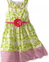 Bloome Girls 7-16 Floral Dress, Lime/Pink/White, 8