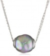 Majorica 14mm Baroque Pearl on 2 Row Pendant Necklace