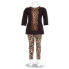 Nicole Miller Baby Girls Size 18M Black Leopard Designer 2pc Outfit