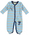 Franco Apparel Baby-girls Newborn Peanuts Interlock Footed Coverall