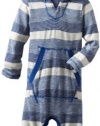 Splendid Littles Baby-Boys Newborn Oatmeal Stripe Jersey Playsuit, Royal, 18-24