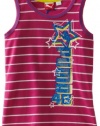 Puma - Kids Girls 7-16 Stripes Tank Top, Raspberry Rose, Large