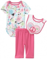 Kids Headquarters Baby-girls Newborn Take Me Home Creeper Print Top and Pull on Pant Set, Pink, 3-6 Months