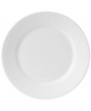 Nantucket Basket dinner plates feature a fine, all-white china pattern with an embossed basket-weave pattern on the edges. From Wedgwood's dinnerware and dishes collection.