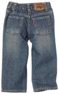 Levi's Baby Boys 526 Elastic W/B Loose Straight Jean, MED CROSSHATCH, 18 Months