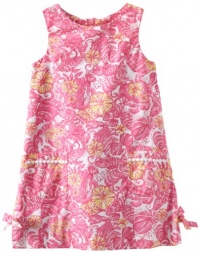 Lilly Pulitzer Girls 2-6x Little Lilly Classic Shift Dress, Resort White Big Garden By The Sea, 6