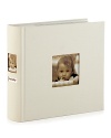 Now you can organize by cuteness! The fabric photo album includes an photo opening on the spine that allows your little one to be seen when placing on a bookshelf.