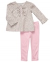 Complement her sweet spirit with this exotic animal-print shirt and legging set from Carter's.