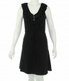 Lauren Ralph Lauren Ruffle Neck Dress Black M