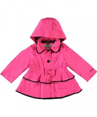 London Fog Baby-Girls Infant Trench, Pink, 18 Months