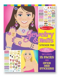 Melissa & Doug Jewelry and Nails Glitter Collection Sticker Pad