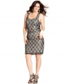 Sparkle the night away in Ruby Rox's lace plus size dress, rocking a cutout back and sequined finish!