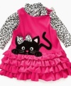 Here kitty. Your little one will love playtime when she's wearing this jumper dress combination from Bonnie Jean. (Clearance)