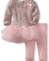 Blueberi Boulevard Baby-Girls Newborn 2 Piece Knit Set With Mesh Tutu, Pink, 6-9 Months