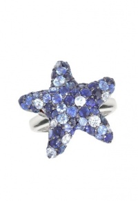 Effy Jewlery Balissima Splash Sapphire Starfish Ring, 2.8 TCW Ring size 7